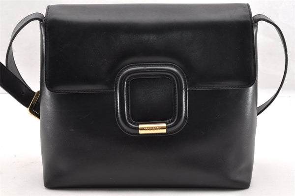 Authentic GUCCI Vintage Shoulder Bag Purse Leather Black Junk 5262I