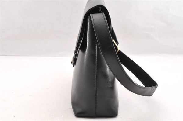 Authentic GUCCI Vintage Shoulder Bag Purse Leather Black Junk 5262I