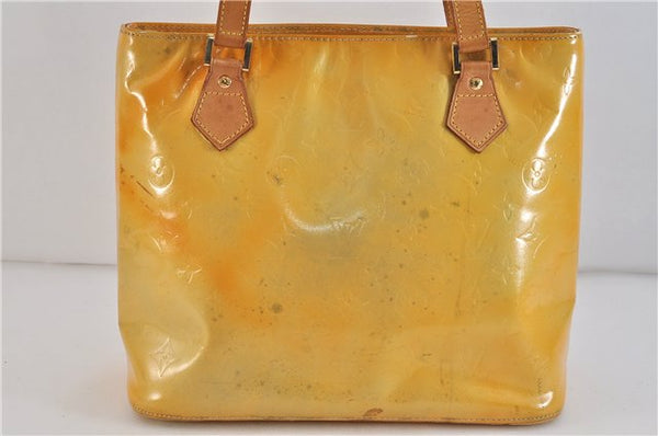 Authentic LOUIS VUITTON Vernis Houston Shoulder Hand Bag Yellow M91053 LV 5263C