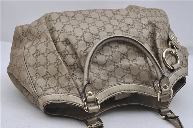 Authentic GUCCI Guccissima Sukey Shoulder Tote Bag GG Leather 211944 Gold 5263D