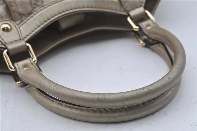 Authentic GUCCI Guccissima Sukey Shoulder Tote Bag GG Leather 211944 Gold 5263D