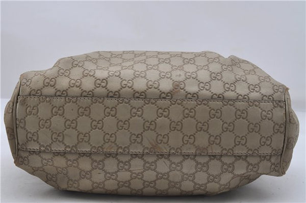 Authentic GUCCI Guccissima Sukey Shoulder Tote Bag GG Leather 211944 Gold 5263D