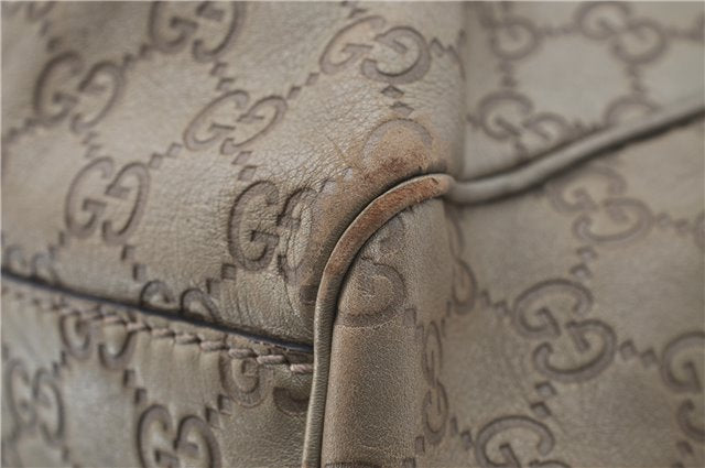 Authentic GUCCI Guccissima Sukey Shoulder Tote Bag GG Leather 211944 Gold 5263D