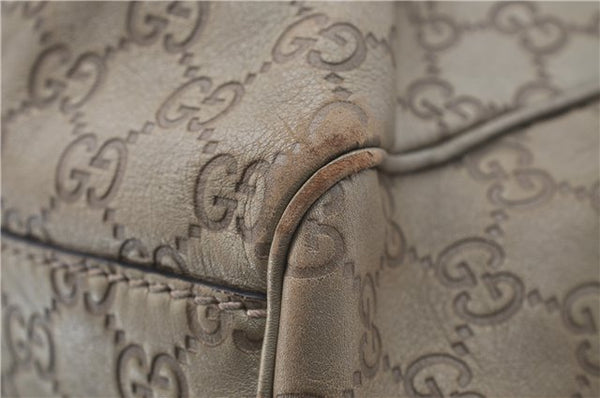 Authentic GUCCI Guccissima Sukey Shoulder Tote Bag GG Leather 211944 Gold 5263D