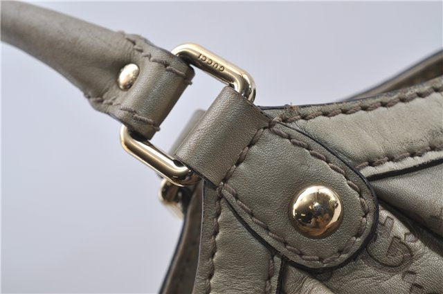 Authentic GUCCI Guccissima Sukey Shoulder Tote Bag GG Leather 211944 Gold 5263D