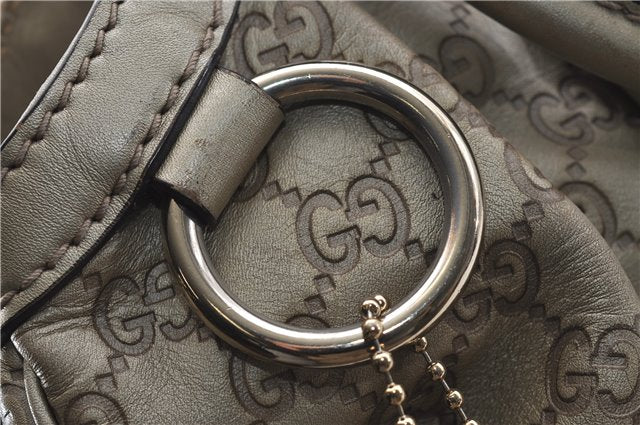 Authentic GUCCI Guccissima Sukey Shoulder Tote Bag GG Leather 211944 Gold 5263D