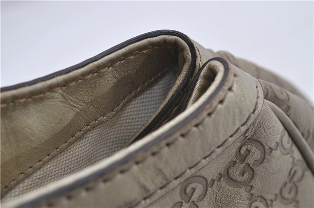 Authentic GUCCI Guccissima Sukey Shoulder Tote Bag GG Leather 211944 Gold 5263D