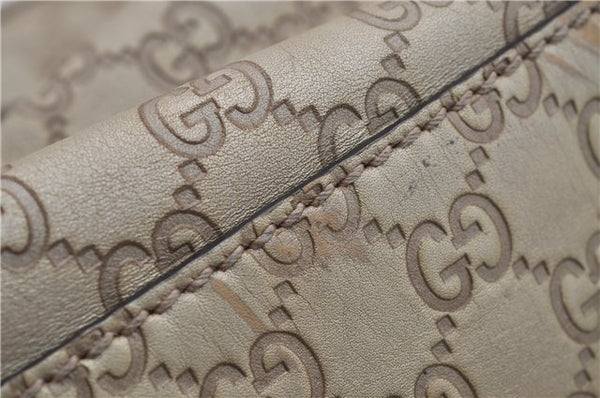 Authentic GUCCI Guccissima Sukey Shoulder Tote Bag GG Leather 211944 Gold 5263D