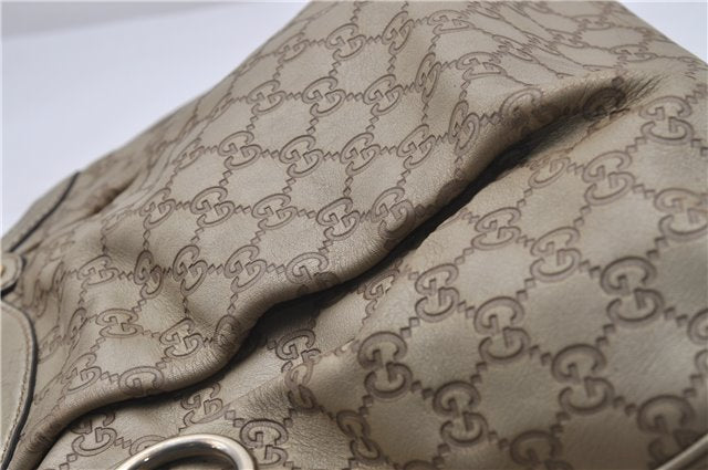 Authentic GUCCI Guccissima Sukey Shoulder Tote Bag GG Leather 211944 Gold 5263D