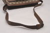 Authentic GUCCI Web Sherry Line Shoulder Cross Bag GG PVC Leather Brown 5263I