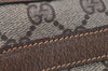 Authentic GUCCI Web Sherry Line Shoulder Cross Bag GG PVC Leather Brown 5263I