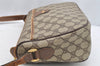 Authentic GUCCI Vintage Shoulder Cross Body Bag Purse GG PVC Leather Brown 5264I
