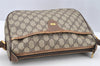 Authentic GUCCI Vintage Shoulder Cross Body Bag Purse GG PVC Leather Brown 5264I