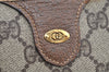 Authentic GUCCI Vintage Shoulder Cross Body Bag Purse GG PVC Leather Brown 5264I