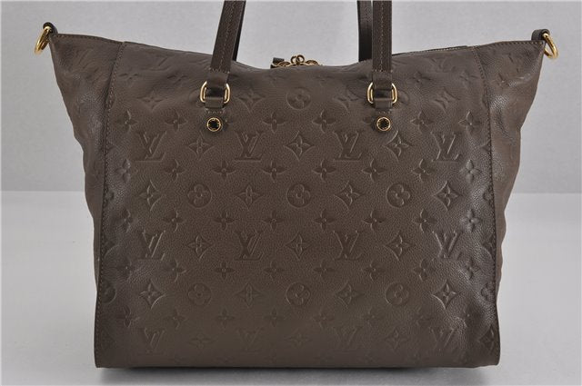 Auth Louis Vuitton Monogram Empreinte Lumineuse PM Tote Bag M93409 Brown 5265F