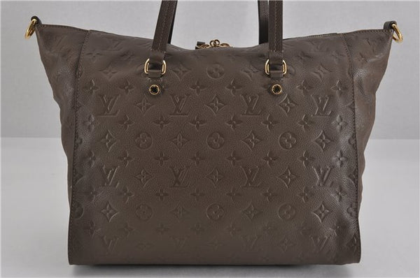 Auth Louis Vuitton Monogram Empreinte Lumineuse PM Tote Bag M93409 Brown 5265F
