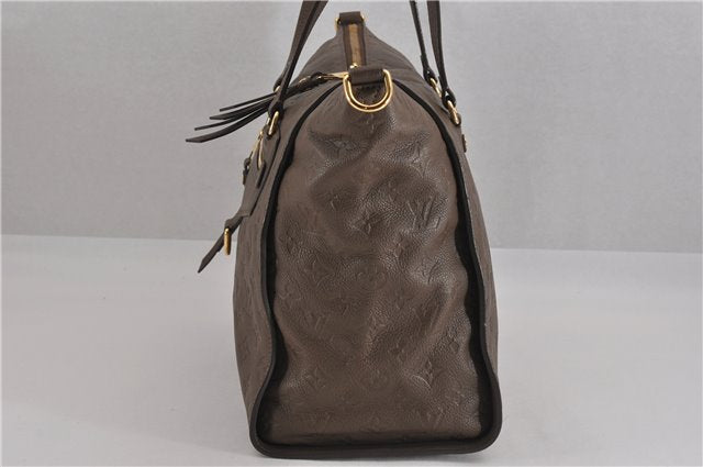 Auth Louis Vuitton Monogram Empreinte Lumineuse PM Tote Bag M93409 Brown 5265F