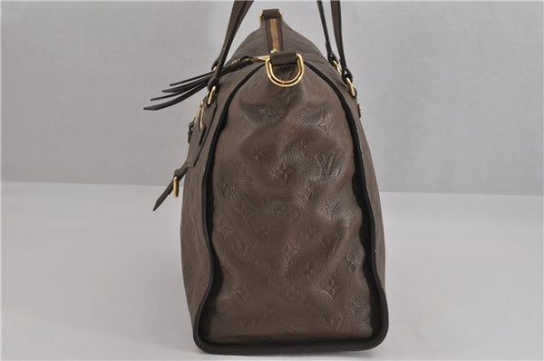 Auth Louis Vuitton Monogram Empreinte Lumineuse PM Tote Bag M93409 Brown 5265F