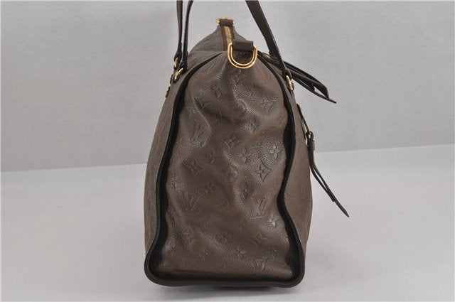Auth Louis Vuitton Monogram Empreinte Lumineuse PM Tote Bag M93409 Brown 5265F