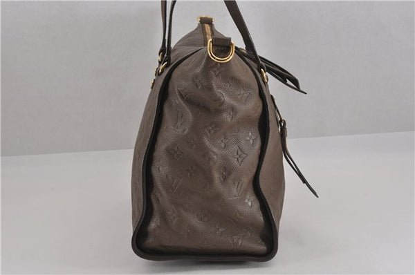 Auth Louis Vuitton Monogram Empreinte Lumineuse PM Tote Bag M93409 Brown 5265F