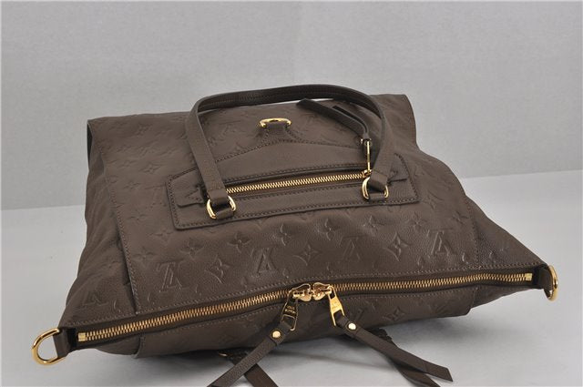 Auth Louis Vuitton Monogram Empreinte Lumineuse PM Tote Bag M93409 Brown 5265F