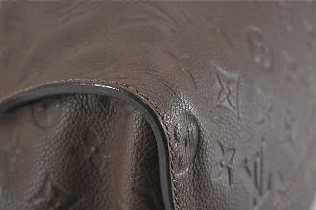Auth Louis Vuitton Monogram Empreinte Lumineuse PM Tote Bag M93409 Brown 5265F