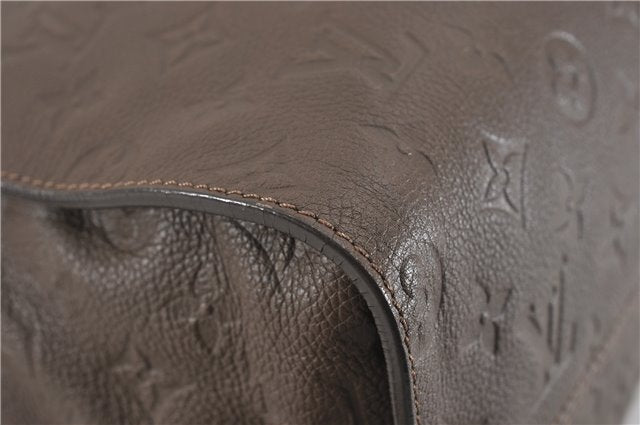 Auth Louis Vuitton Monogram Empreinte Lumineuse PM Tote Bag M93409 Brown 5265F