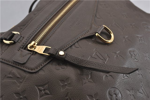 Auth Louis Vuitton Monogram Empreinte Lumineuse PM Tote Bag M93409 Brown 5265F