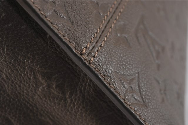 Auth Louis Vuitton Monogram Empreinte Lumineuse PM Tote Bag M93409 Brown 5265F