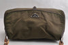 Authentic PRADA Nylon Tessuto Leather Shoulder Hand Bag Purse Khaki Green 5265I