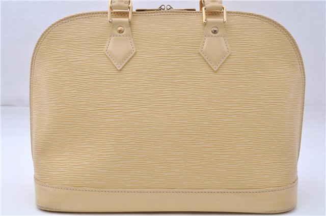Authentic Louis Vuitton Epi Alma PM Hand Bag Ivory M5214A LV 5267E