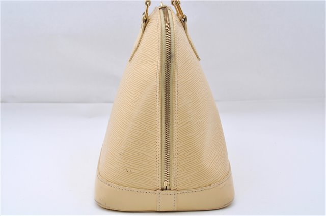 Authentic Louis Vuitton Epi Alma PM Hand Bag Ivory M5214A LV 5267E