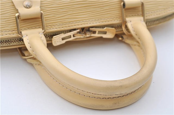 Authentic Louis Vuitton Epi Alma PM Hand Bag Ivory M5214A LV 5267E