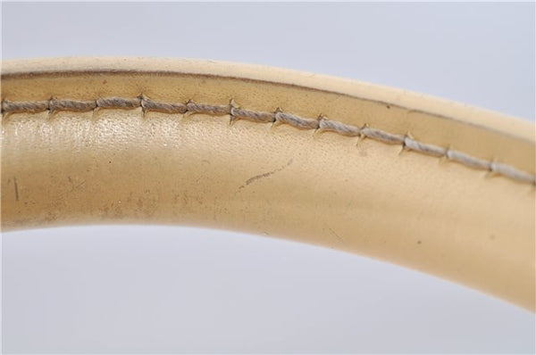 Authentic Louis Vuitton Epi Alma PM Hand Bag Ivory M5214A LV 5267E