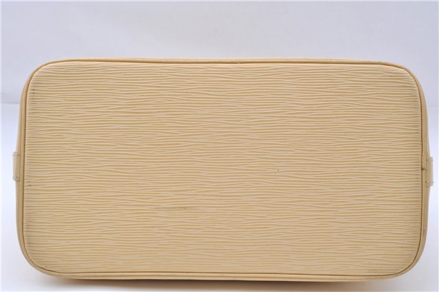 Authentic Louis Vuitton Epi Alma PM Hand Bag Ivory M5214A LV 5267E