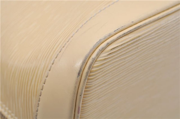 Authentic Louis Vuitton Epi Alma PM Hand Bag Ivory M5214A LV 5267E