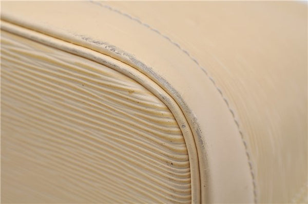 Authentic Louis Vuitton Epi Alma PM Hand Bag Ivory M5214A LV 5267E