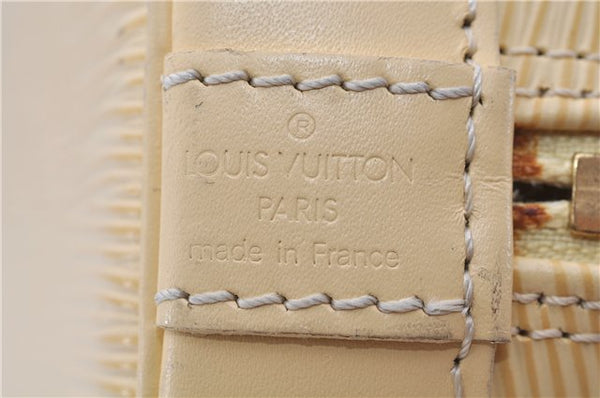 Authentic Louis Vuitton Epi Alma PM Hand Bag Ivory M5214A LV 5267E
