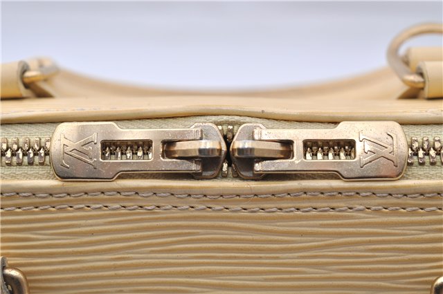 Authentic Louis Vuitton Epi Alma PM Hand Bag Ivory M5214A LV 5267E