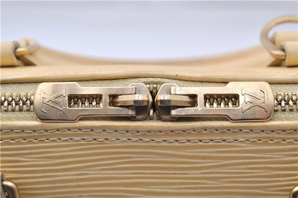 Authentic Louis Vuitton Epi Alma PM Hand Bag Ivory M5214A LV 5267E