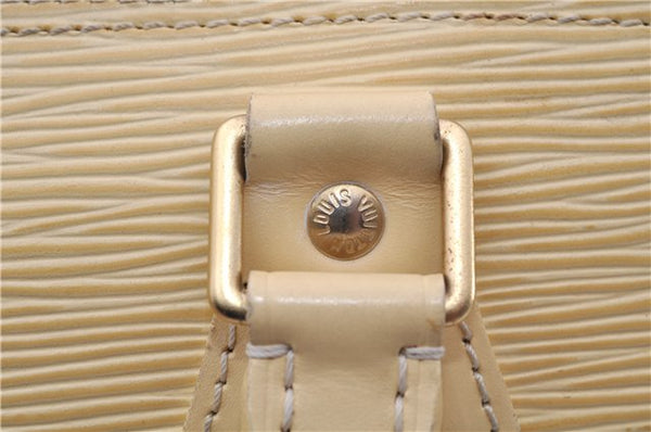 Authentic Louis Vuitton Epi Alma PM Hand Bag Ivory M5214A LV 5267E