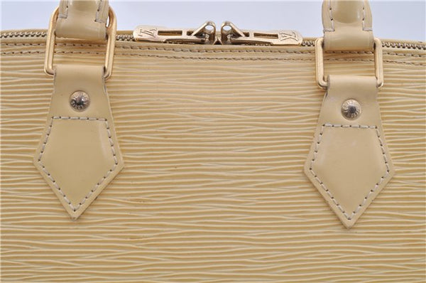 Authentic Louis Vuitton Epi Alma PM Hand Bag Ivory M5214A LV 5267E