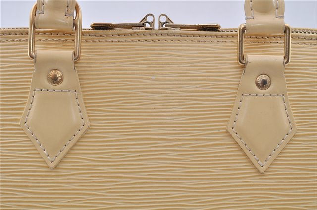 Authentic Louis Vuitton Epi Alma PM Hand Bag Ivory M5214A LV 5267E