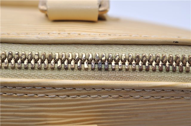 Authentic Louis Vuitton Epi Alma PM Hand Bag Ivory M5214A LV 5267E