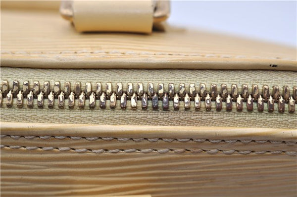 Authentic Louis Vuitton Epi Alma PM Hand Bag Ivory M5214A LV 5267E