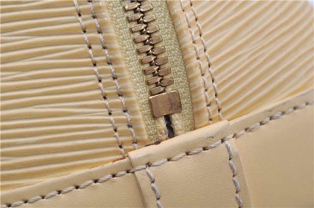 Authentic Louis Vuitton Epi Alma PM Hand Bag Ivory M5214A LV 5267E
