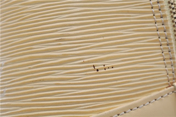 Authentic Louis Vuitton Epi Alma PM Hand Bag Ivory M5214A LV 5267E