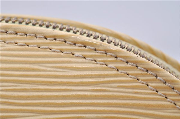 Authentic Louis Vuitton Epi Alma PM Hand Bag Ivory M5214A LV 5267E