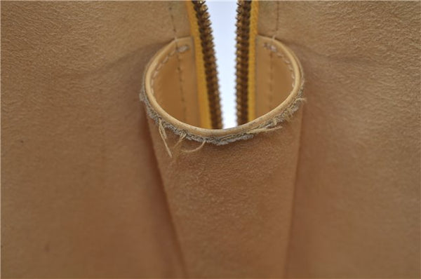 Authentic Louis Vuitton Epi Alma PM Hand Bag Ivory M5214A LV 5267E