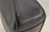 Authentic GUCCI Vintage Bamboo Shoulder Bag Purse Leather 0011638 Black 5267I